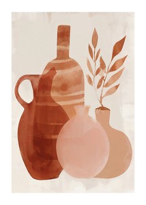  Clay Rustic Vases